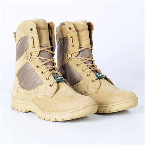 ARMSFIT Long Tactical Suede Leather Shoes with Chain – Rugged Style
