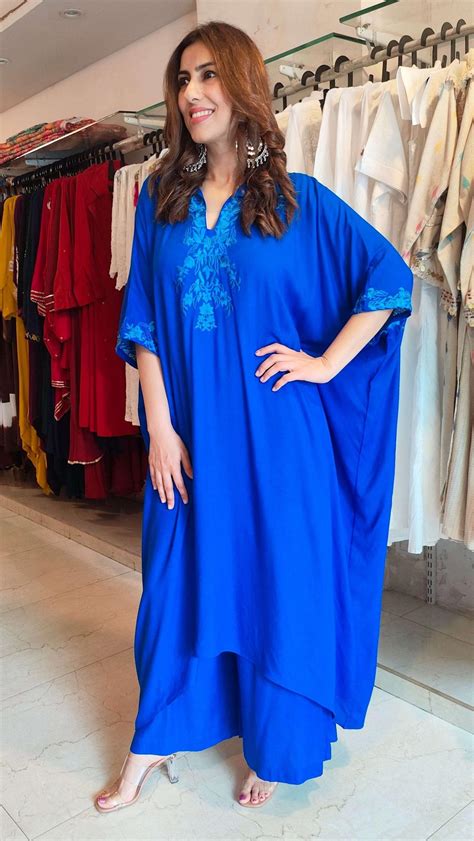 Pakistani Blue Kaftan Coord Set – Label DC
