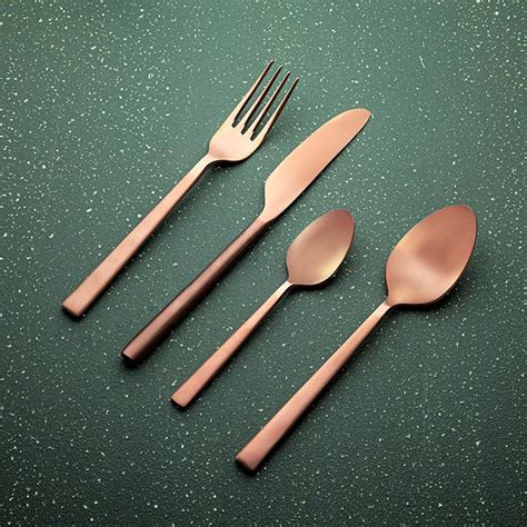 Enigma Rose Gold Cutlery Set of Four - Ellementry – ellementry