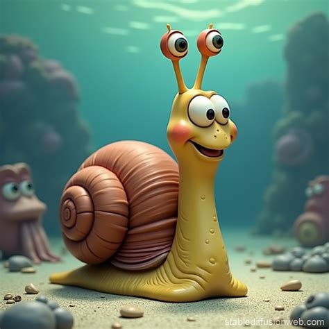 Gary the Snail from Sponge Bob | Stable Diffusion Online