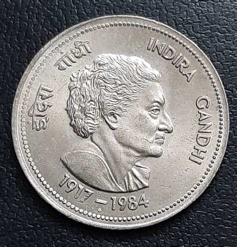 5 Rupee, Indira Gandhi, India – tezbid
