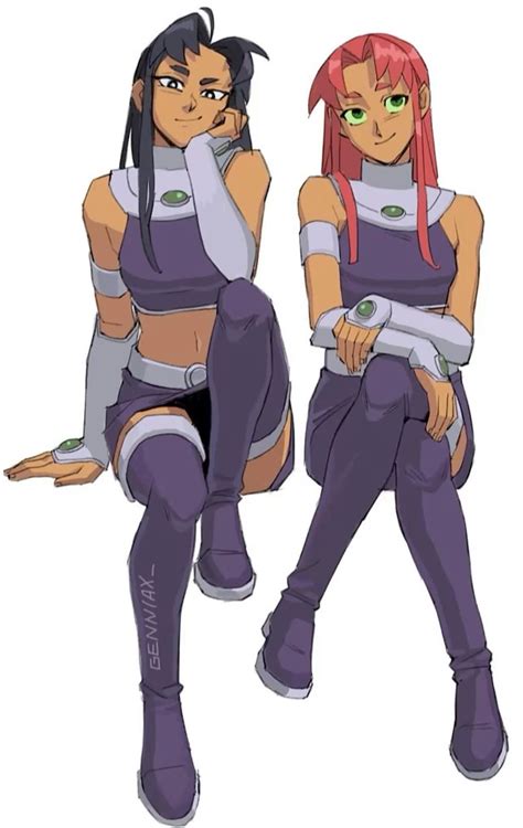 starfire and blackfire icons in 2025 | Teen titans fanart, Teen titans ...