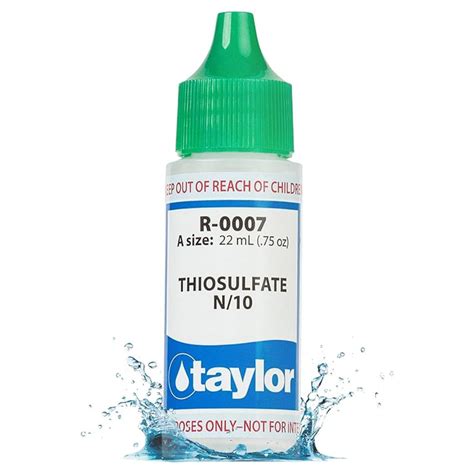 Taylor R-0007-A Sodium Thiosulfate Reagent #7 3/4 Oz