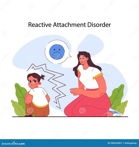 Reactive Attachment Disorder. Attachment Theory. Little Kid Having Stock Vector - Illustration ...