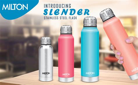 Milton Slender 300 thermosteel hot and Cold Water Bottle, 270 ml, Green ...