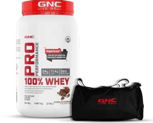 GNC Pro Performance 100% Whey Protein Powder (2lbs) & Gym Bag Whey ...