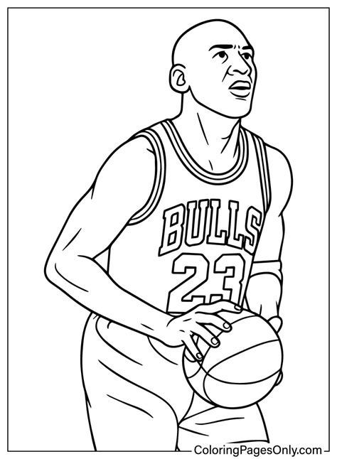 Michael Jordan Colouring Pages