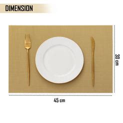 PVC Dining Table Mats, Golden – HOKIPO | Har Ghar ka Humsafar