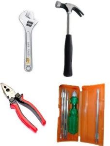 Hand power tool 8" Adjustable Wrench, Claw Hammer, Combination Plier ...