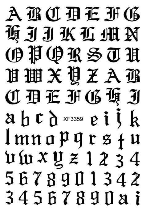 Roman Alphabet Letters