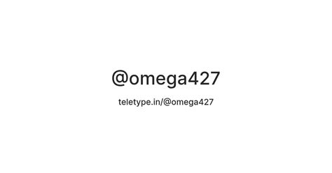 @omega427 — Teletype