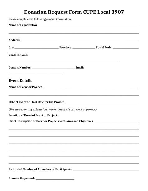 Free Printable Donation Request Letter [Word, Excel, PDF] Nonprofit ...