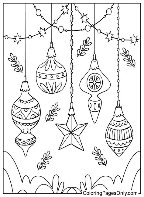 Christmas Coloring Pages Ornaments