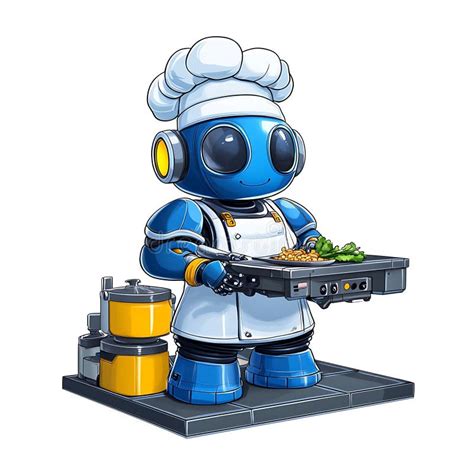 Cooking Robot Cartoon 的图像结果