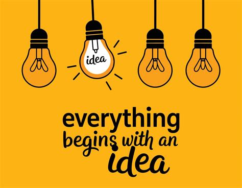 Everything Begins with an Idea quote design. Perfect for wall branding ...