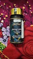 Kapiva Shilajit/Shilajeet Gold 60 Capsules | Contains 24 Carat Gold ...