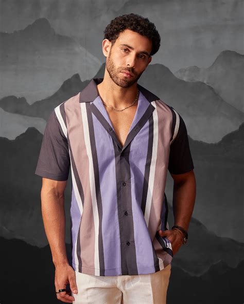 Shop Coastal Stripe Cotton Shirt for Men | CMGE Beach Club