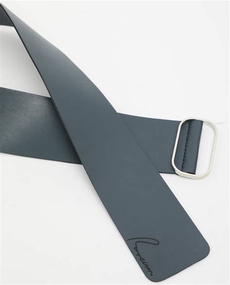 Rareism Women Abandon Dark Teal Solid Leather Belt