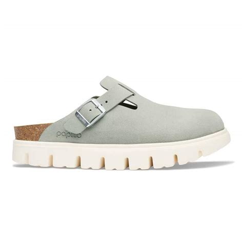 Boston Chunky Suede Leather in Color Pure Sage | BIRKENSTOCK US
