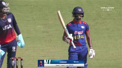 Aasif Sheikh 52 runs vs United States of America | USA vs NPL 38th ...