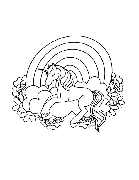 Unicorn Coloring Page for Kids Printable Unicorn Coloring - Etsy UK