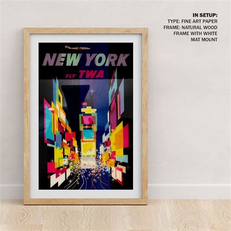 Buy New York Fly Travel Poster Art & Prints Online India at Best Price ...
