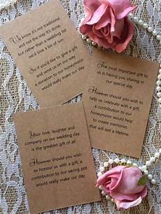 Gift Poems For Weddings by 25 50 Wedding Gift Money Poem Small Cards Asking For Gift Poems For Weddings