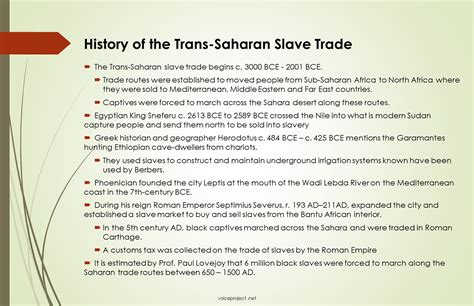 History of the Trans-Saharan Slave Trade | The Voices Project