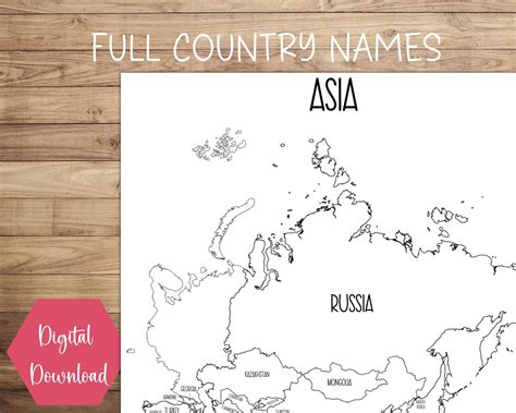 Image result for Asia Map Printable