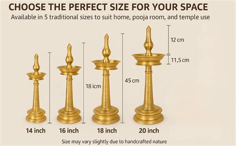 Pure Brass Nilavilakku 10 Inch | Traditional Kerala Deepam Diya ...