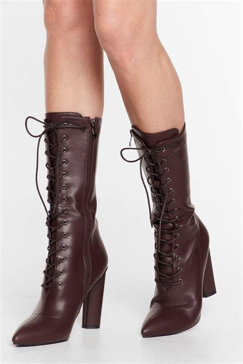 Heeled lace up boots – Artofit