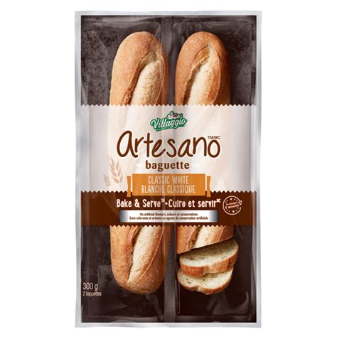 Buy Villaggio Artesano Baguettes Classic White 2 Count 300 g | Sobeys Inc.