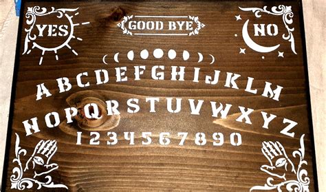Ouija board with Goodbye in place of Mystifying Oracle. : r/Ouija