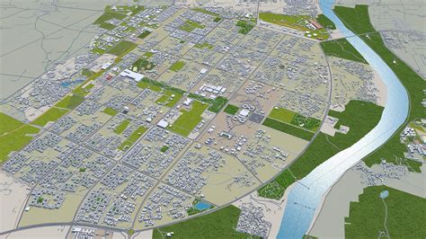 Gandhinagar City Gujarat India 3D Model 20km by 3dstudio