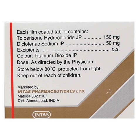 Tolperitas D Tablet 10's Price, Uses, Side Effects, Composition ...