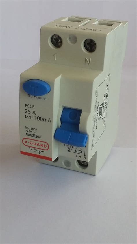 V-Guard 25A Double Pole 100mA RCCB (Pack of 3) : Amazon.in: Industrial ...