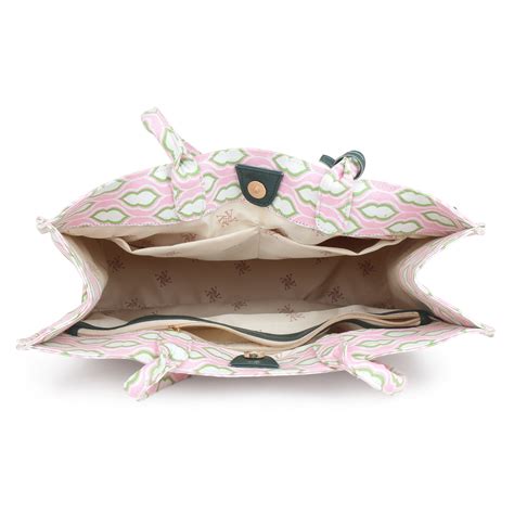 Oversized Pink Printed Tote Bag