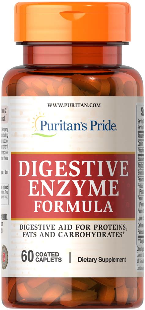 Digestive Enzyme Formula, 60 Caplets (13011) | Puritan's Pride