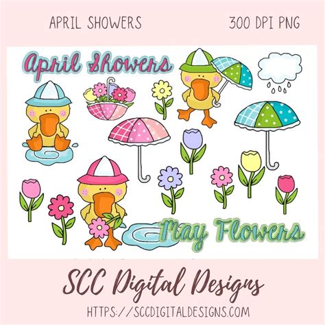 april showers bring may flowers clip art #5852915 | Clipart Library