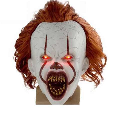 Stephen King's It Pennywise Clown Mask Halloween Party Scary Cosplay ...