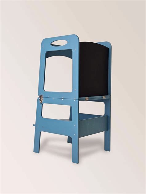 Montessori Learning Tower 3in1 Blue with Chalkboard | YokoTower