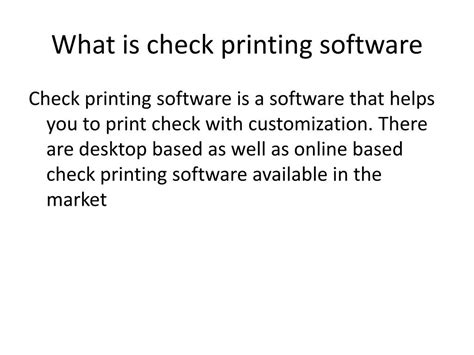 Check Printing Program 的图像结果