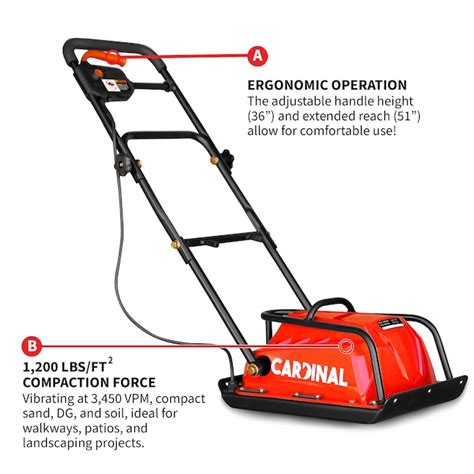 Cardinal 12.6-in x 15.7-in Plate Compactor in the Plate Compactors ...