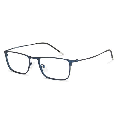Buy Matte Blue Black Full Rim Rectangle Vincent Chase SLEEK STEEL VC ...
