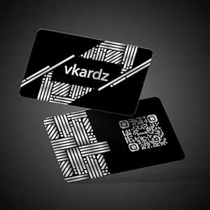 Black and Silver PVC NFC Smart Business Card : Amazon.in: Office Products