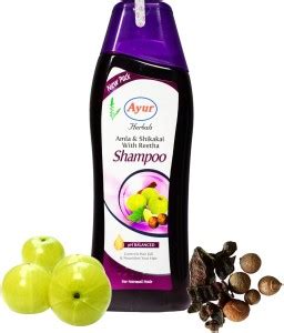 AYUR HERBALS Amla & Shikakai Shampoo with Reetha I Best for Hair Fall I ...