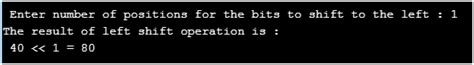 Image result for C Left Shift Operator