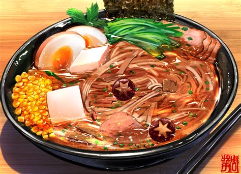HD Anime Ramen Feast from Food Wars: Shokugeki no Soma Wallpaper