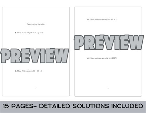 Image result for Rearranging Formula Worksheet with Example