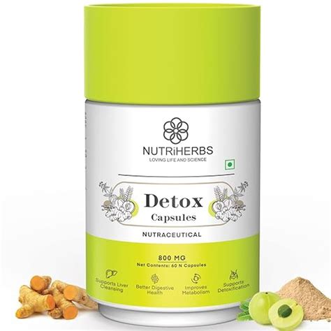 NUTRiHERBS Detox Capsules 800mg – Herbal Liver Detox & Kidney Cleanse ...